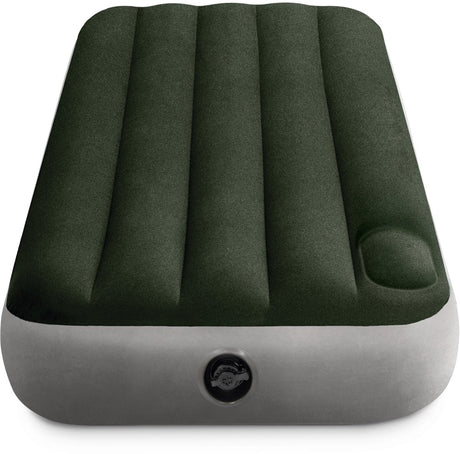 Intex jr. twin dura-beam downy luchtbed met ingebouwde voetpomp - 191x76x25cm