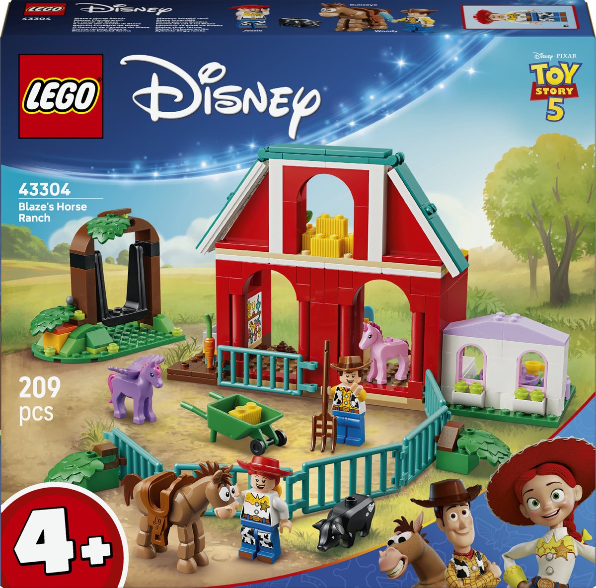 Lego ® disney en pixar toy story 5 blaze's paardenranch 43304