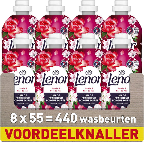 Lenor wasverzachter - jasmijn rose de mai - 8 x 55 wasbeurten