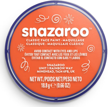 Snazaroo 1118553 - orange - 18ml aqua schmink kinderschmink voor kinderen en volwassenen