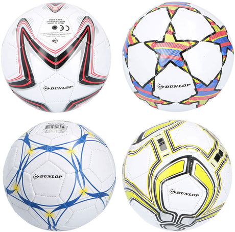 Merkloos sans marque dunlop voetbal maat 2 - kleine voetbal voor training en recreatief gebruik - voetbal met klassiek paneelontwerpen - wit met verschillende patronen - 1 willekeurige kleur variant