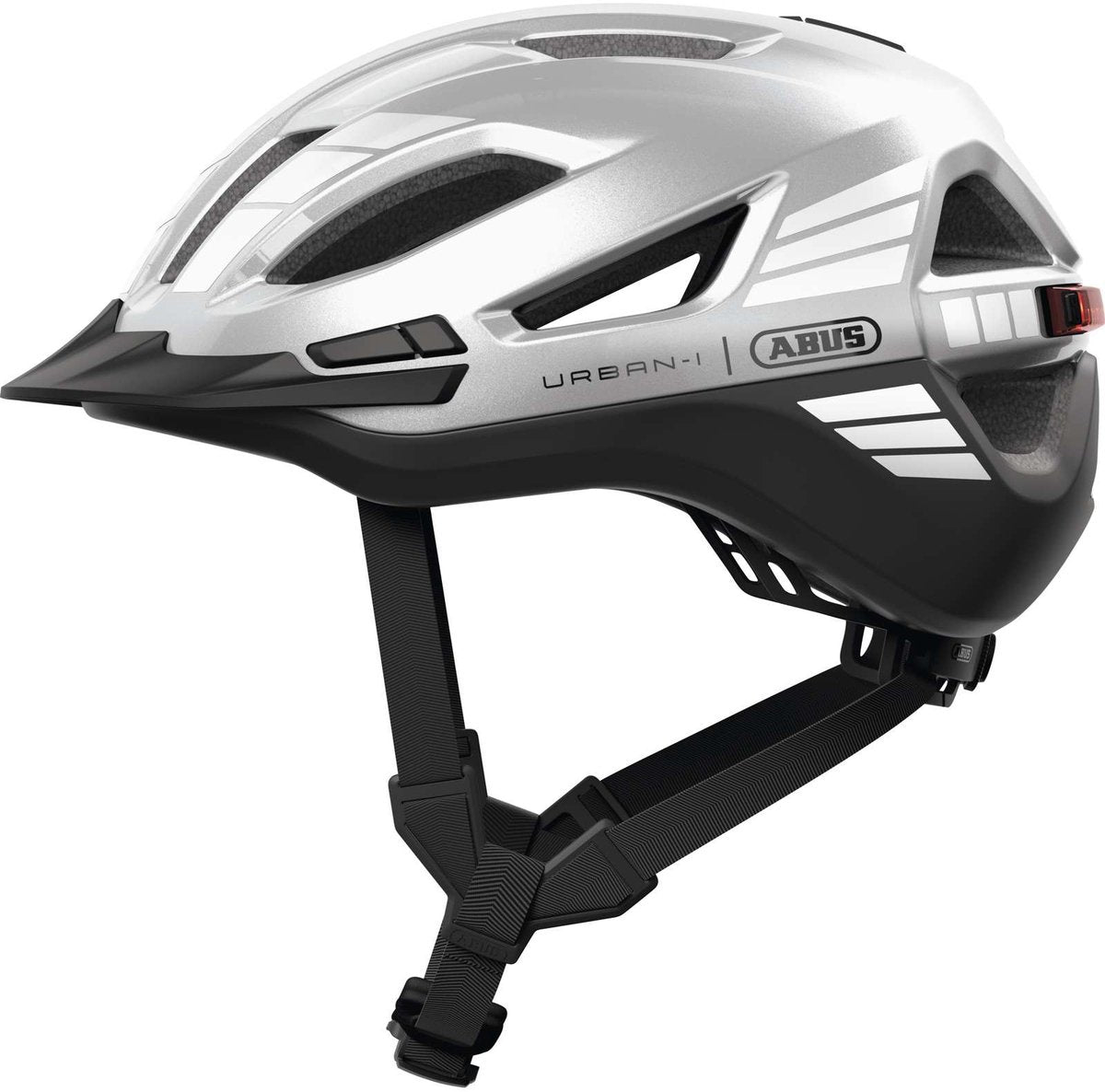 Abus fietshelm urban-i 4.0 ace signal silver l - 57-61 cm - zilver - geschikt voor gebruik op elektrische fietsen - stadsfietsen - 300 g