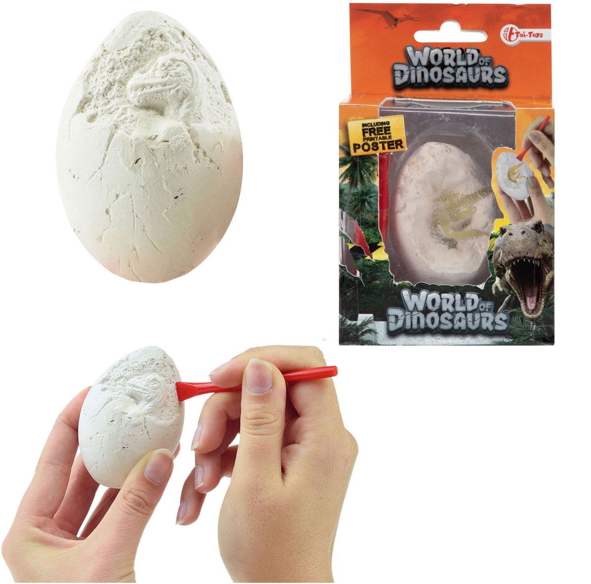 Toi-toys world of dinosaurs uitgraafset dino ei