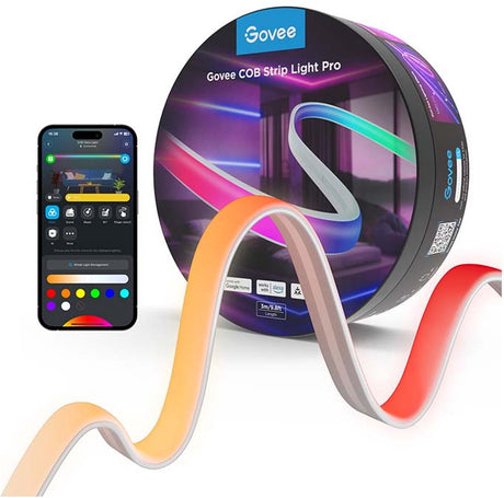Govee slimme cob ledstrip 3m matter rgbic+w - 1260 leds p m inkortbaar