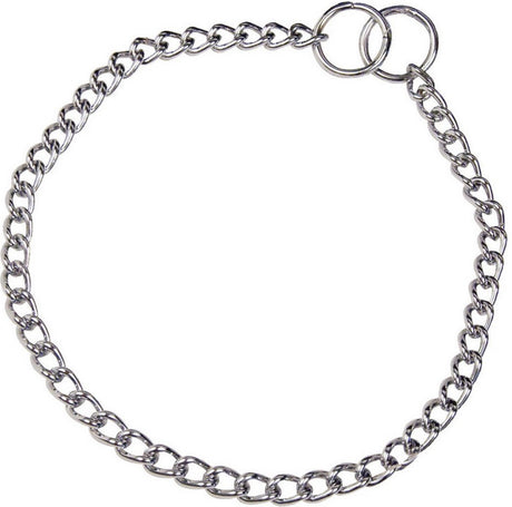 Hs sprenger dog collar silver 2,5 mm links twisted (50 cm)