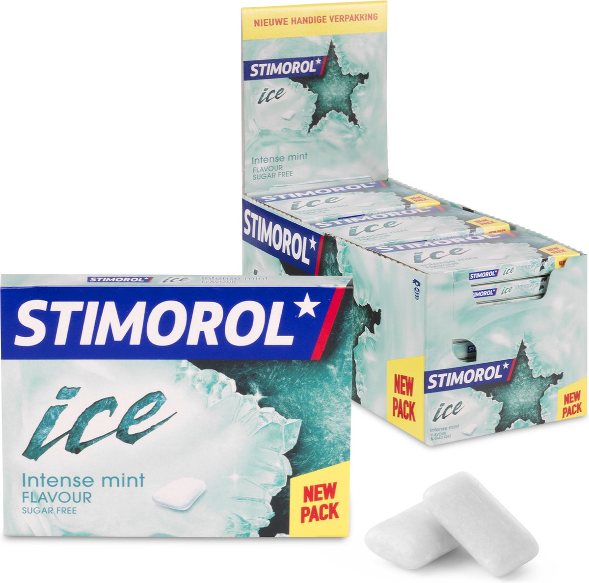 Stimorol ice intense mint - kauwgom - suikervrij - 1x27stuks
