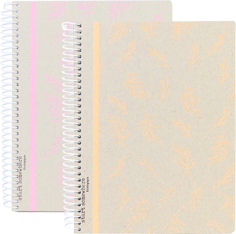 Kangaro spiraalblok - ecologique - formaat a5 - met ruit 5mm - 2 stuks - an-116113-a