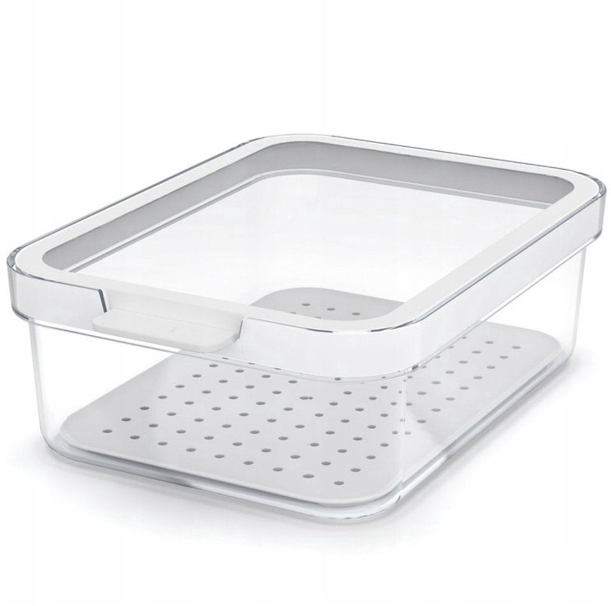Rotho cauma koelkastorganizer 18.4x13.6x6.2 cm 1.2l wit transparant