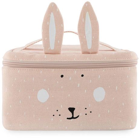 Trixie lunchtas - mrs. rabbit - koeltas voor kinderen - met naamlabel - thermische tas voor lunch - roze - konijn