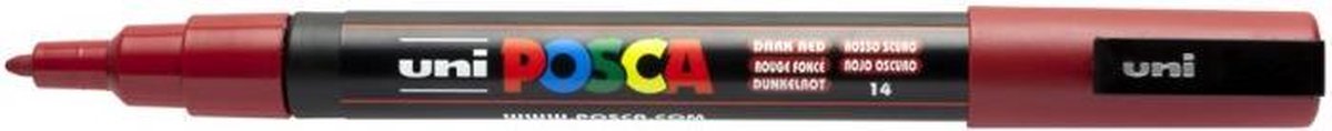 Posca verfstift pc3m f donkerrood