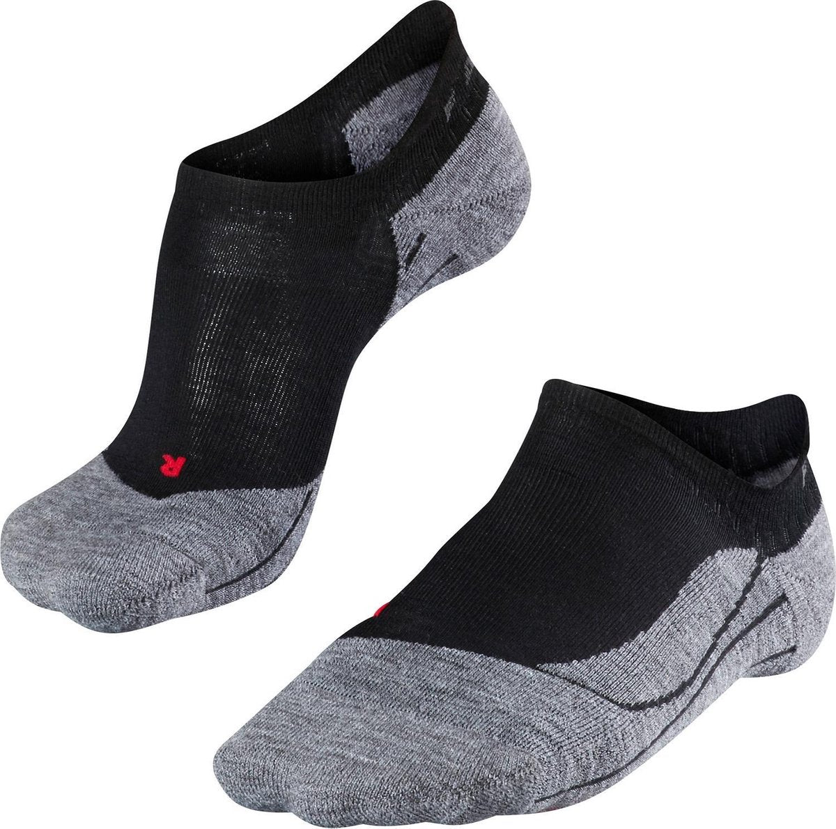 Falke tk5 invisible anti-blaar dun wol functioneel materiaal wandelsokken dames zwart - maat 39-40
