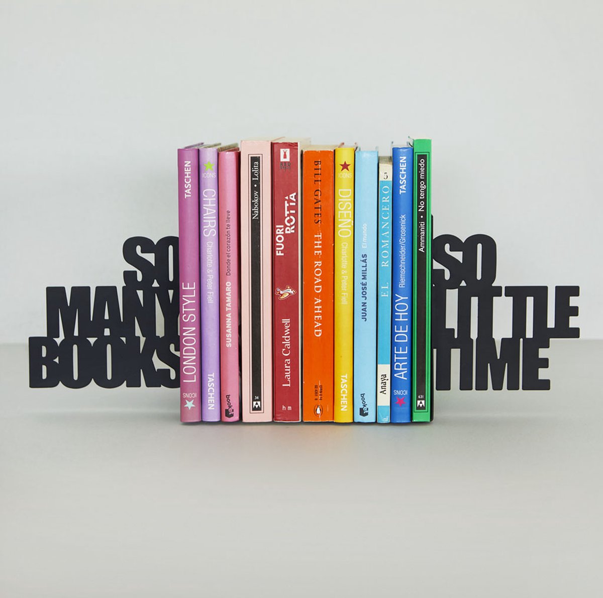 Balvi so many boekensteun – metaal – zwart