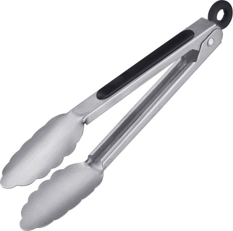 Westmark grilltang + serveertang, met roestvrijstalen uiteindes en rubberen handvatten, lengte: 20 cm, roestvrij staal kunststof, classic spezial mini, zilver zwart, 16232270