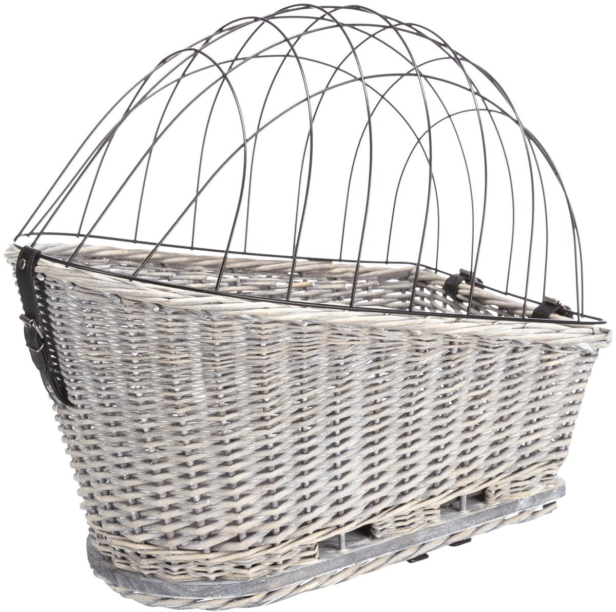 Trixie - fietsmand - bagagedrager - met rooster - grijs - 55x35x49 cm