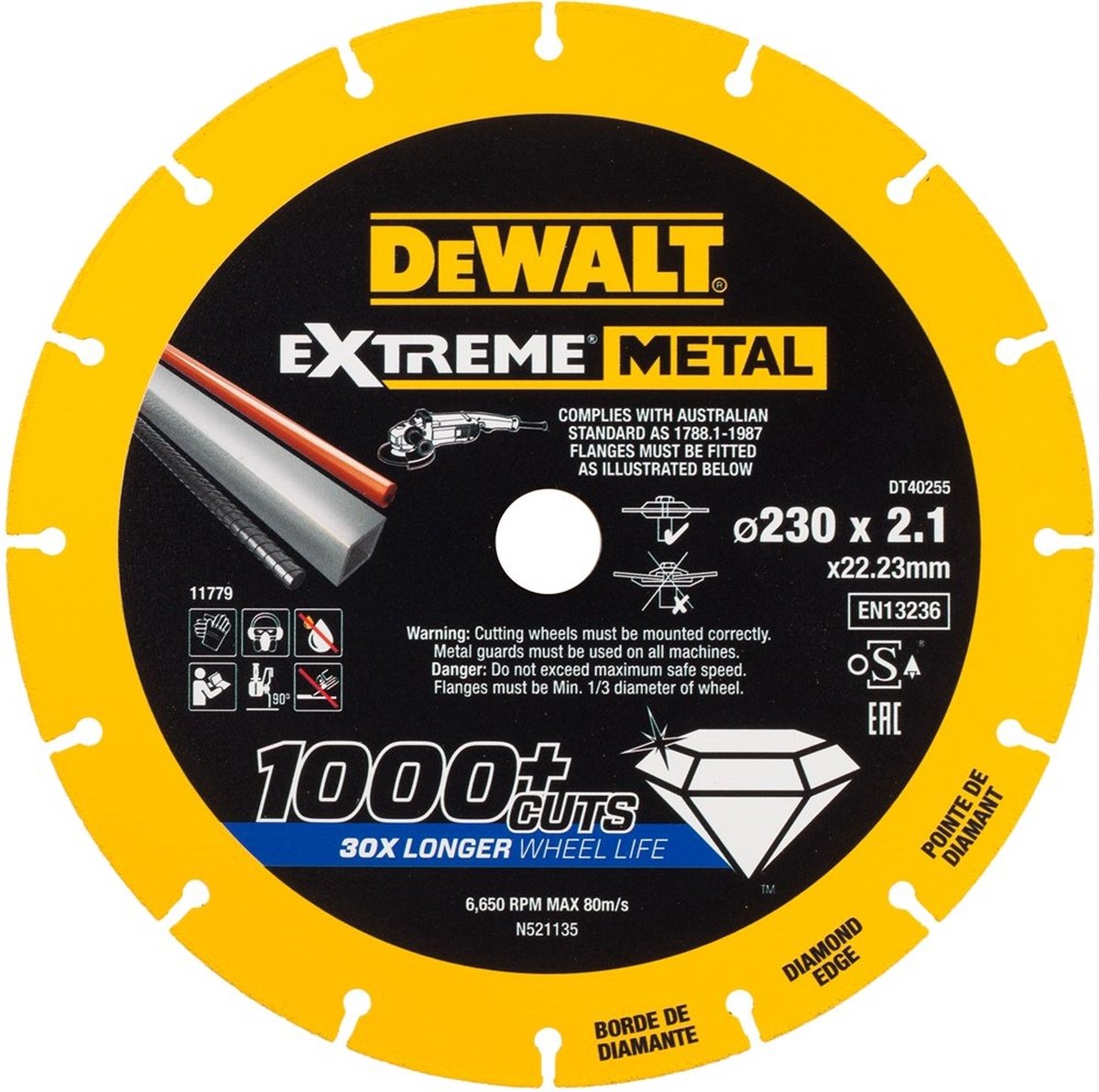 Dewalt dt40255 extreme metal doorslijpschijf 230mm