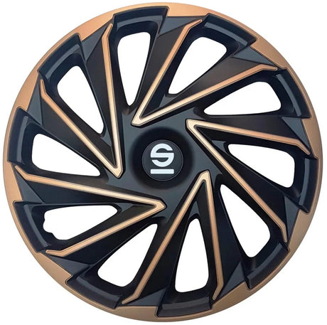 Sparco wieldoppen varese 14 inch goud zwart - 4 stuks