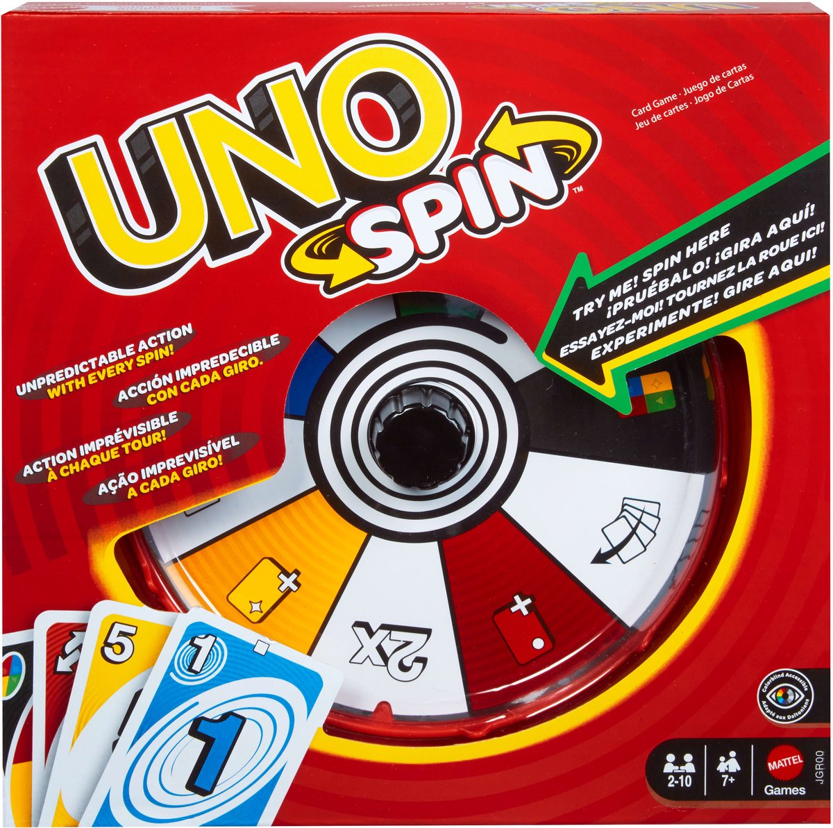 Mattel games mattel uno spin bordspel