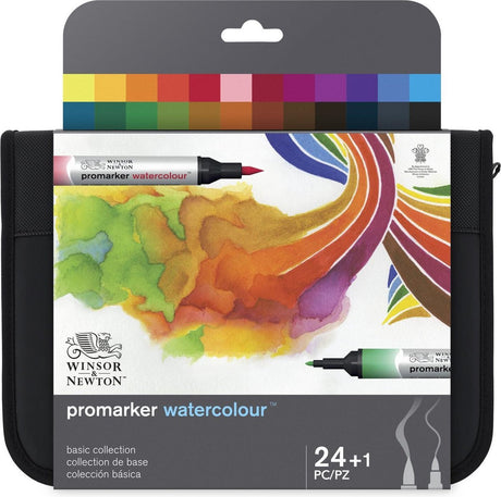 Winsor newton 0290171 promarker watercolour 24 stuks basic collection etui | professionele aquarel markers