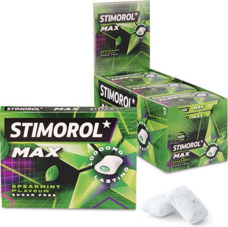 Stimorol max spearmint - kauwgom - suikervrij - 1x21stuks