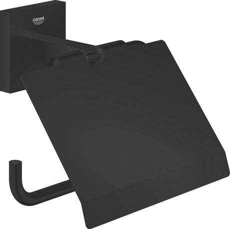 Grohe quickfix start cube toiletrolhouder - met deksel - matte black