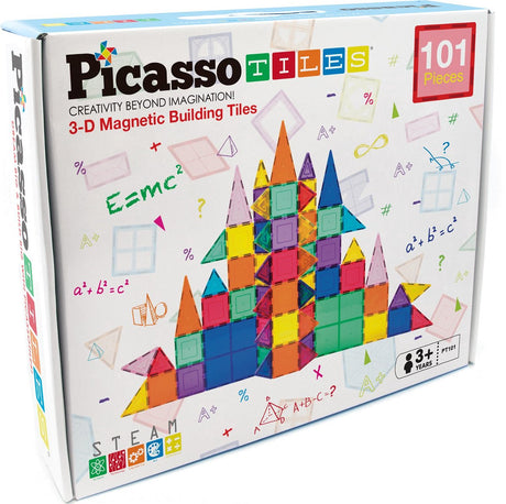 Picasso tiles tactic - constructiespeelgoed - magnetic tiles - magnetische tegels - play set - stem speelgoed - creatief bouwspeelgoed - 101-delig - vanaf 3 jaar