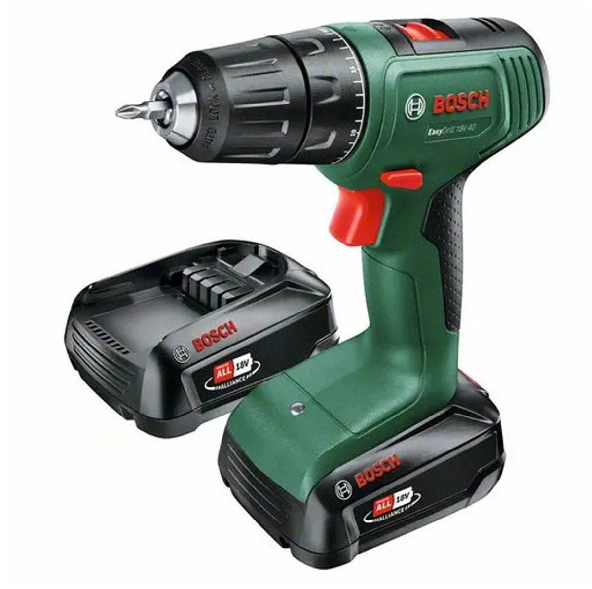 Bosch easydrill 18v-40 accuboormachine - met 2x 18v accu en een lader