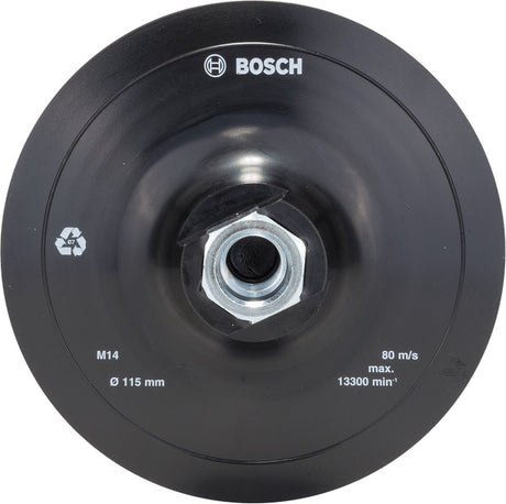 Bosch rubberen schuurblad voor haakse slijpers - haaklus bevestigingssysteem - 115 mm
