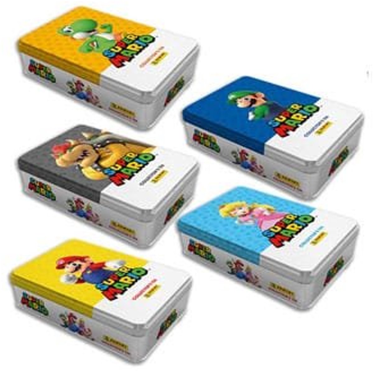 Panini super mario sticker tin box trading cards assorti