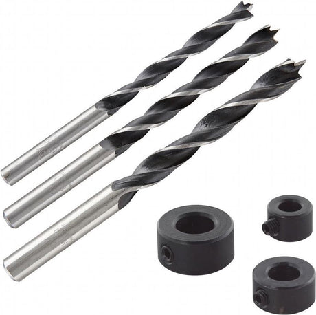 Wolfcraft - houtborenset met dieptestop voor deuvels - deuvelboren ø 6, 8, 10 mm - 2730000