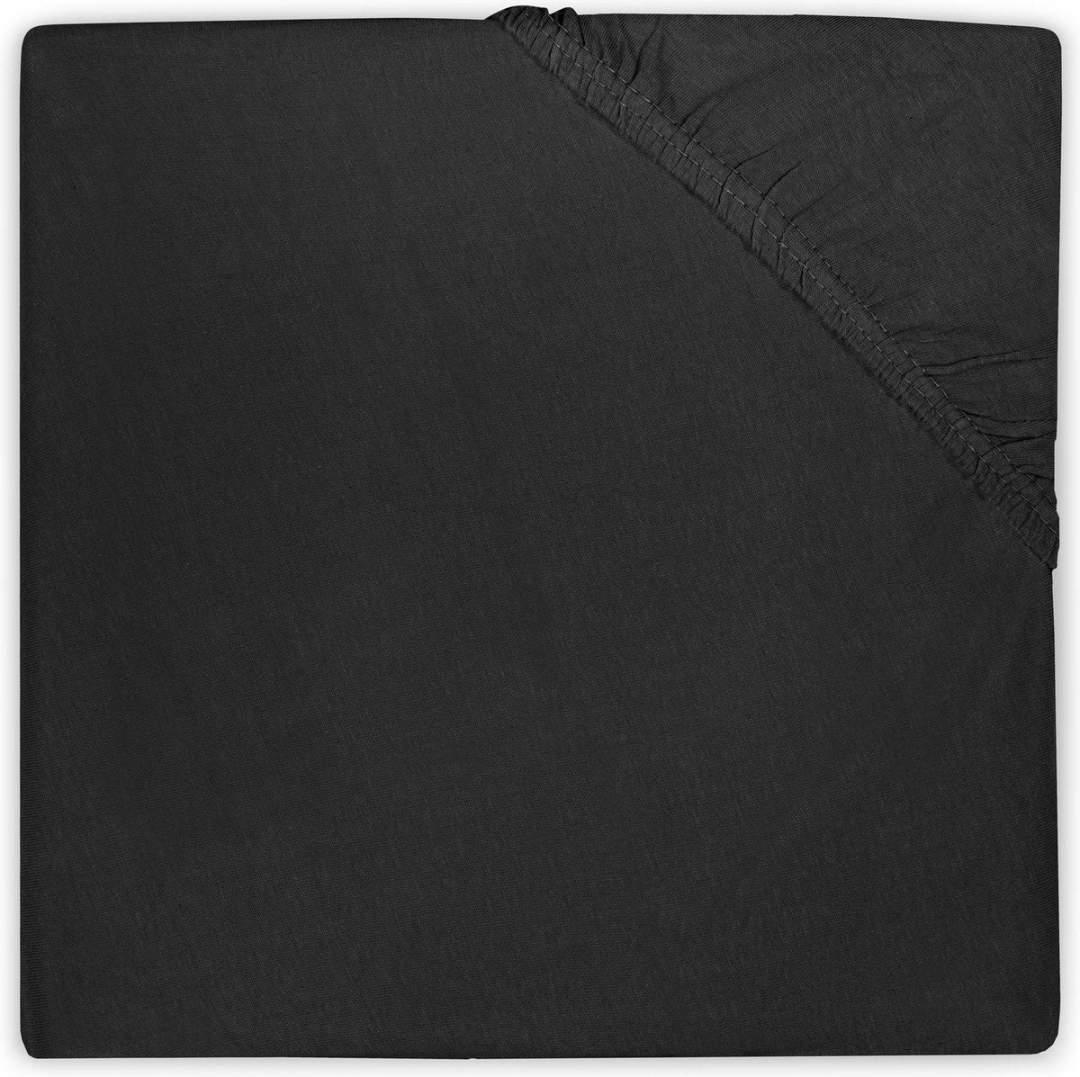 Jollein - baby - hoeslaken wieg jersey (zwart) - katoen - hoeslaken wieg - 40 50x80 90cm
