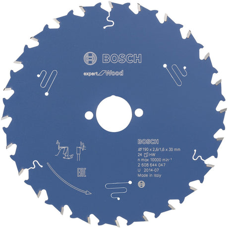 Bosch 2608644047 cirkelzaagblad expert voor hout 190x30 - 24 tanden
