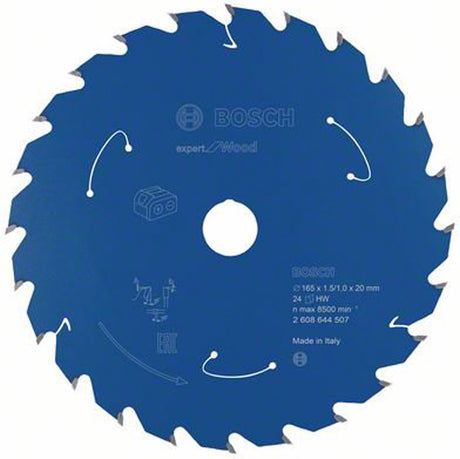Bosch 2608644507 cirkelzaagblad accu expert - 165 x 20 x 24t - hout - carbide