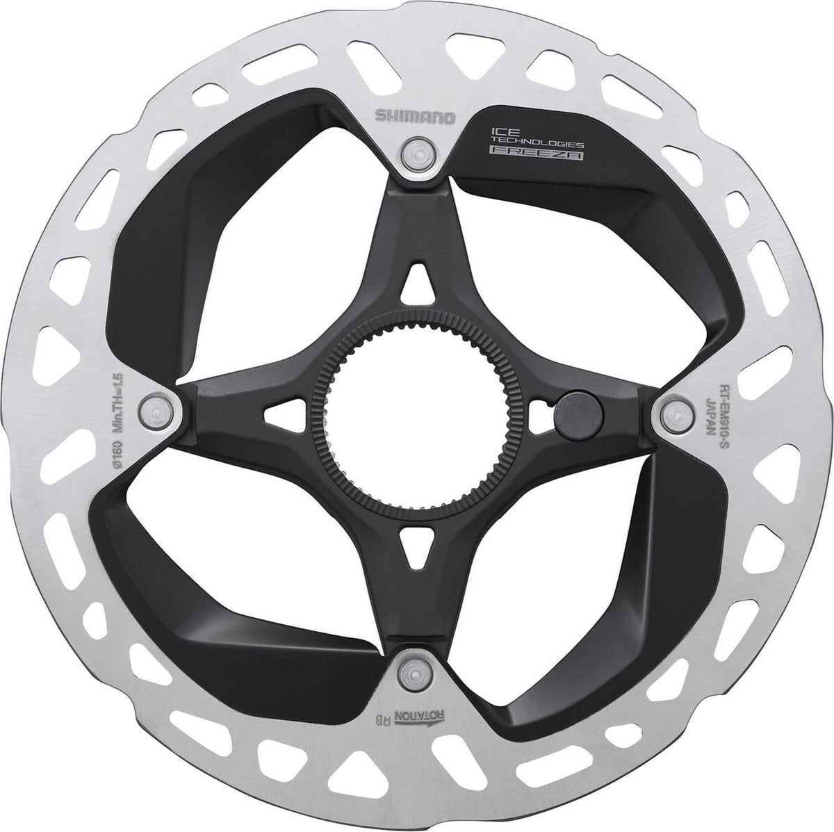 Shimano | remschijf rt-em910 160mm center-lock (xtr - dura ace)