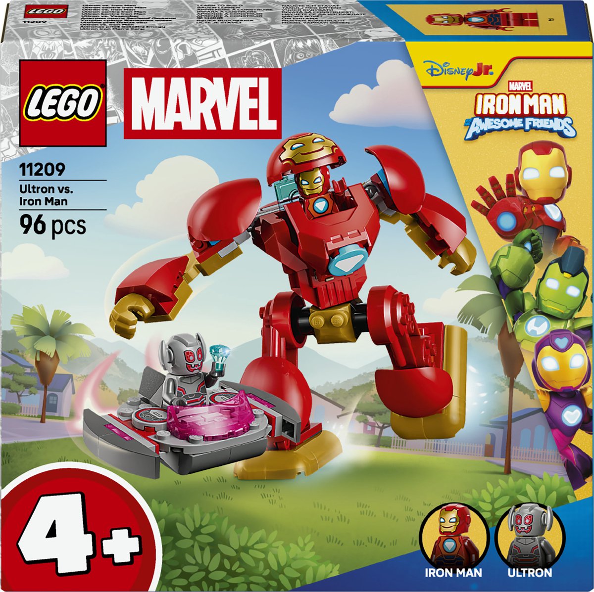 Lego ǀ marvel iron man en zijn fantastische vriendjes ultron tegen iron man bouwpakket 11209