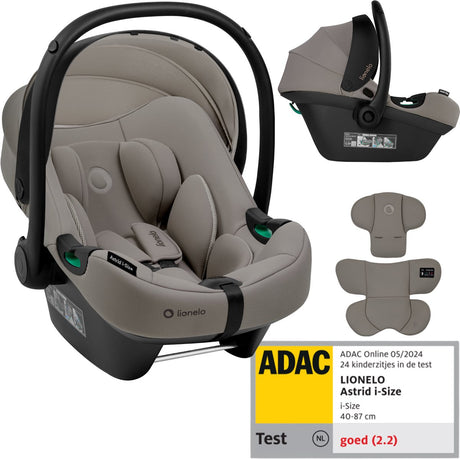 Lionelo astrid i-size autostoel – adac 5-sterren – 40-87 cm – rwf – memory foam – verstelbare hoofdsteun (7 cm) – holmbergs gordels – compatibel met isofix-base kinderwagen – i-size norm – licht veilig