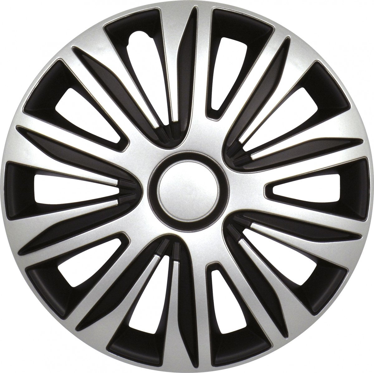Carpoint wieldoppen nardo 16 inch abs zilver zwart set van 4