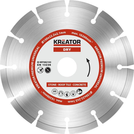 Kreator krt082103 diamanten doorslijpschijf – ø150mm