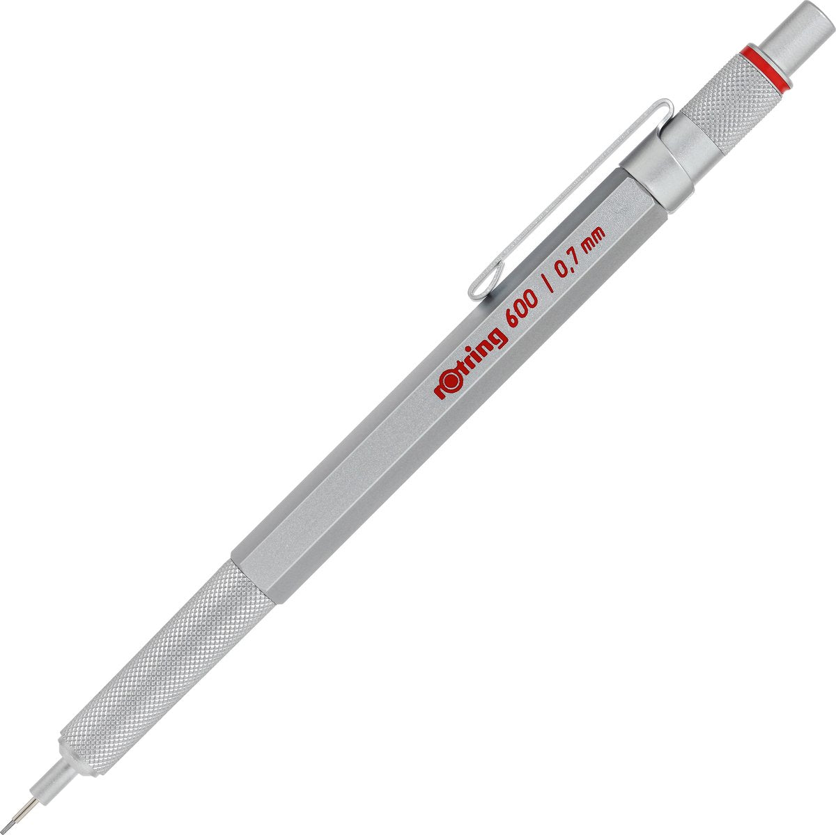 Rotring 600-vulpotlood - 0,7 mm - zilverkleurige behuizing