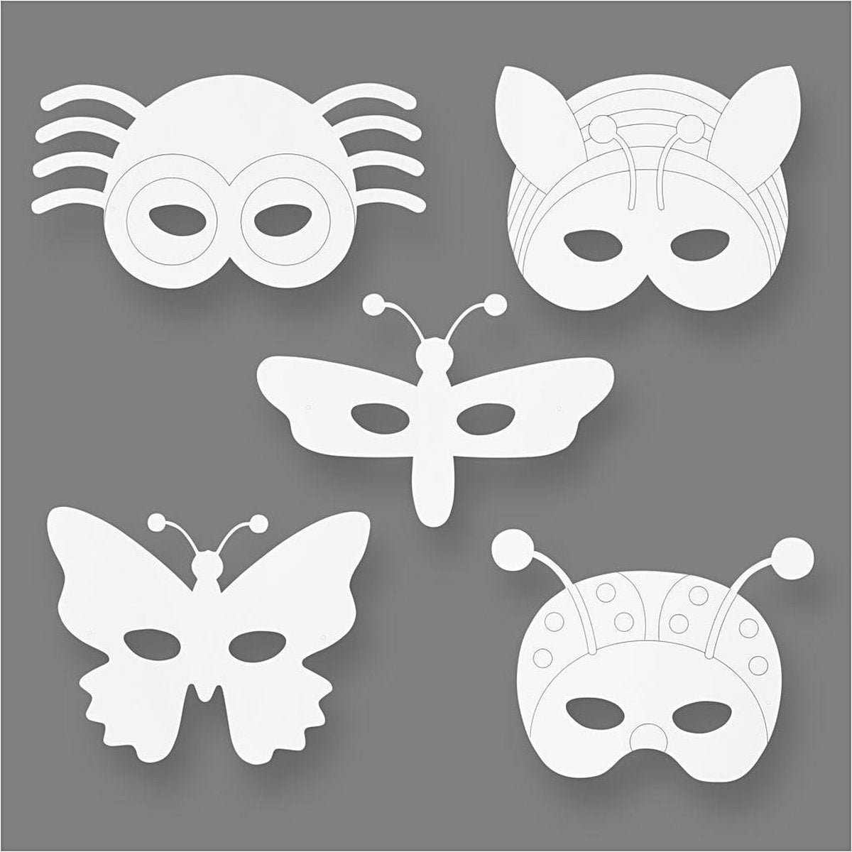 Creotime insectenmaskers karton, 16st.