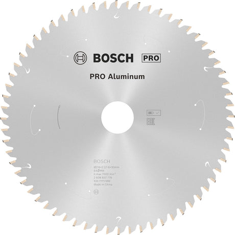 Bosch professional carbide cirkelzaagblad 216 x 30 x 2,2 mm (64 tanden) - aluminium