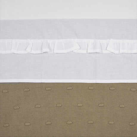Meyco baby ruffle wieglaken - white - 75x100cm - 0.3 tog
