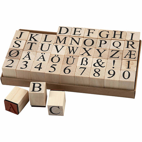 Creativ company houten stempelset, 45dlg.