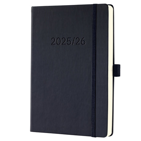Sigel weekagenda met notitiepagina conceptum - formaat a5 - jaartal 2025 2026 - 18 maanden - zwart - hardcover - si-c2603