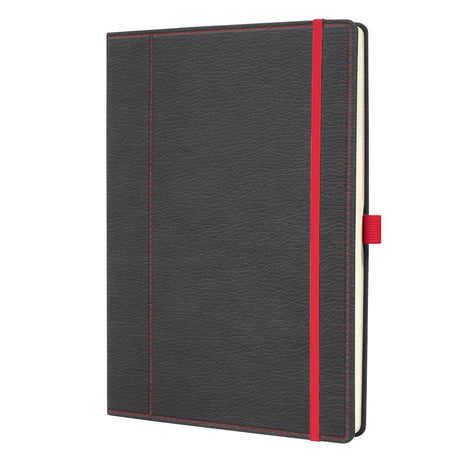 Sigel notitieboek - conceptum - a4 - 194 pagina's - 80 grams - dots - grijs rood - si-co694