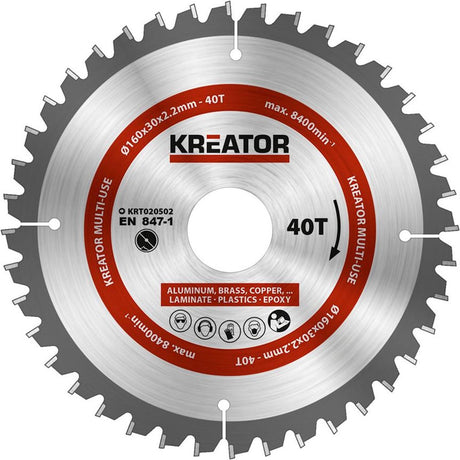 Kreator krt020502 universeel zaagblad 160 mm - 40t