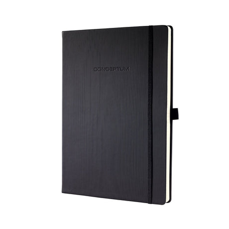 Sigel notitieboek - conceptum pure - a4+ - zwart - hardcover - 194 pagina's- 80 grams - lijn - si-co116