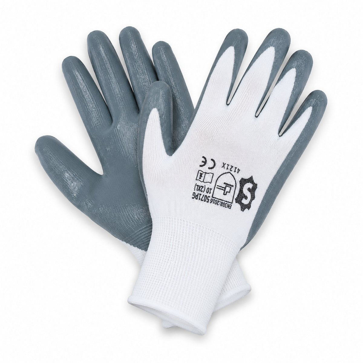 All ride comfortabele katoenen werkschoenen | set van 2 | wit grijs | maximale bescherming | maat 10 | 5cm breedte en 60cm hoogte | flexibiliteit voor huishoudelijke en tuinklussen