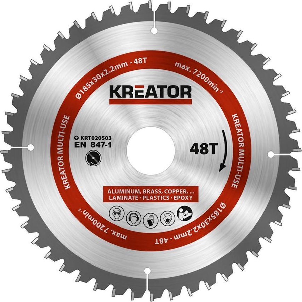 Kreator krt020503 zaagblad hout - 185mm48t