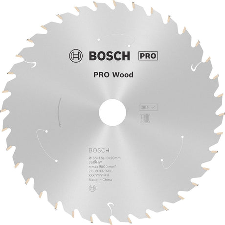Bosch standard for wood - cirkelzaagblad - 165 mm - 20 mm - 36 tanden