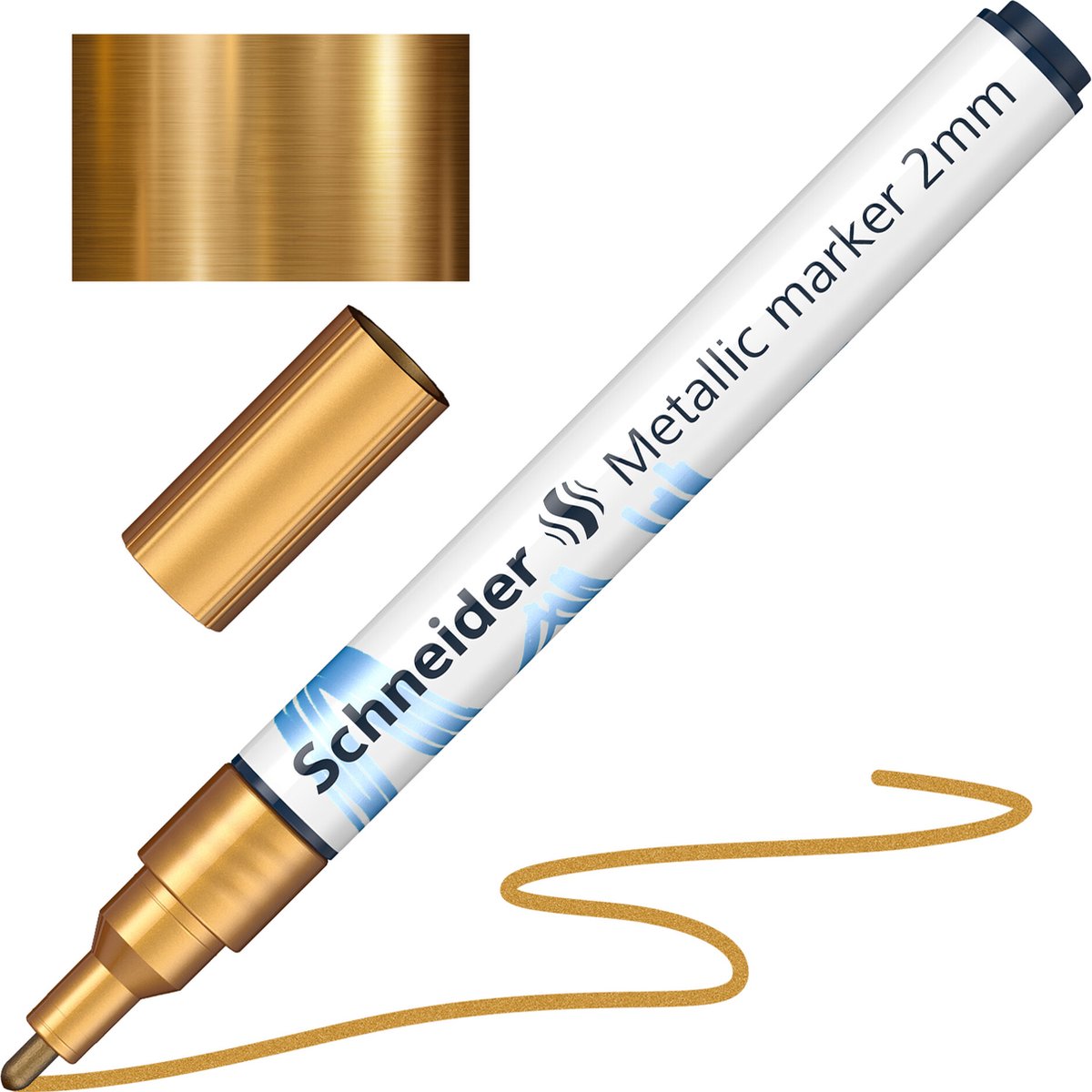 Schneider schrijfwaren schneider metallic marker - paint-it 011 - 2mm - goud metallic - s-ml01101066